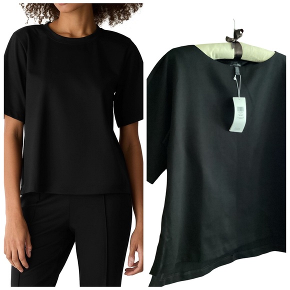 Eileen Fisher Tops - 🚨Final Sale🚨! NWT Eileen Fisher Black Short Sleeve Top Size MP